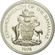 Coin, Bahamas, Elizabeth II, Dollar, 1974, Franklin Mint, U.S.A., MS(65-70)