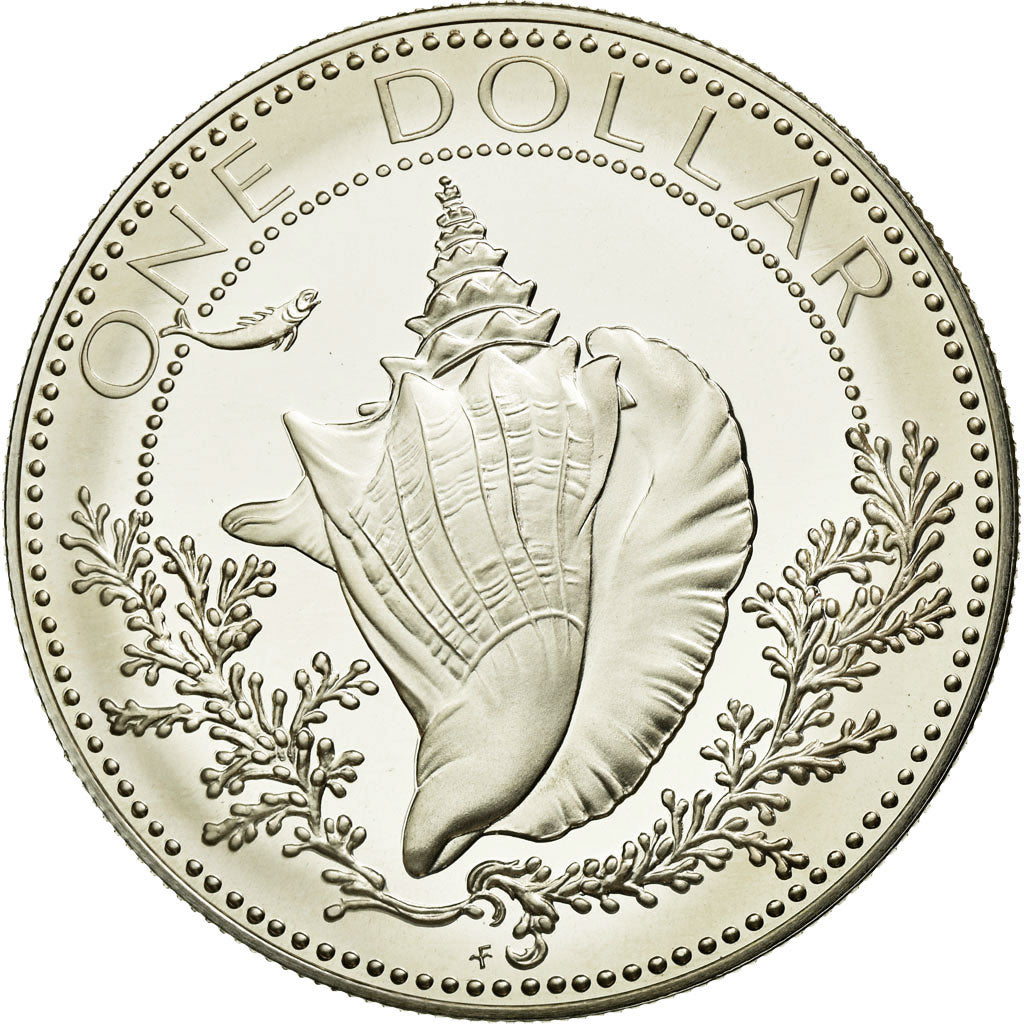 Coin, Bahamas, Elizabeth II, Dollar, 1974, Franklin Mint, U.S.A., MS(65-70)