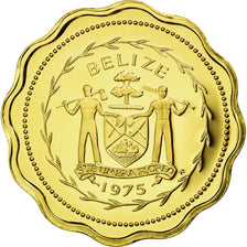 Coin, Belize, Cent, 1975, Franklin Mint, MS(65-70), Silver, KM:46a