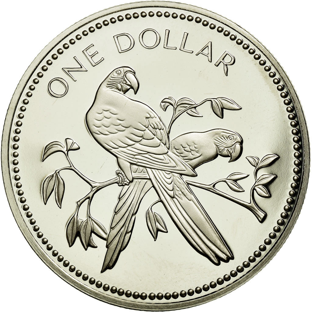 Moneta, Belize, Dollar, 1975, Franklin Mint, MS(65-70), Srebro, KM:43a
