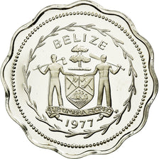 Coin, Belize, Cent, 1977, Franklin Mint, MS(65-70), Aluminum, KM:46b