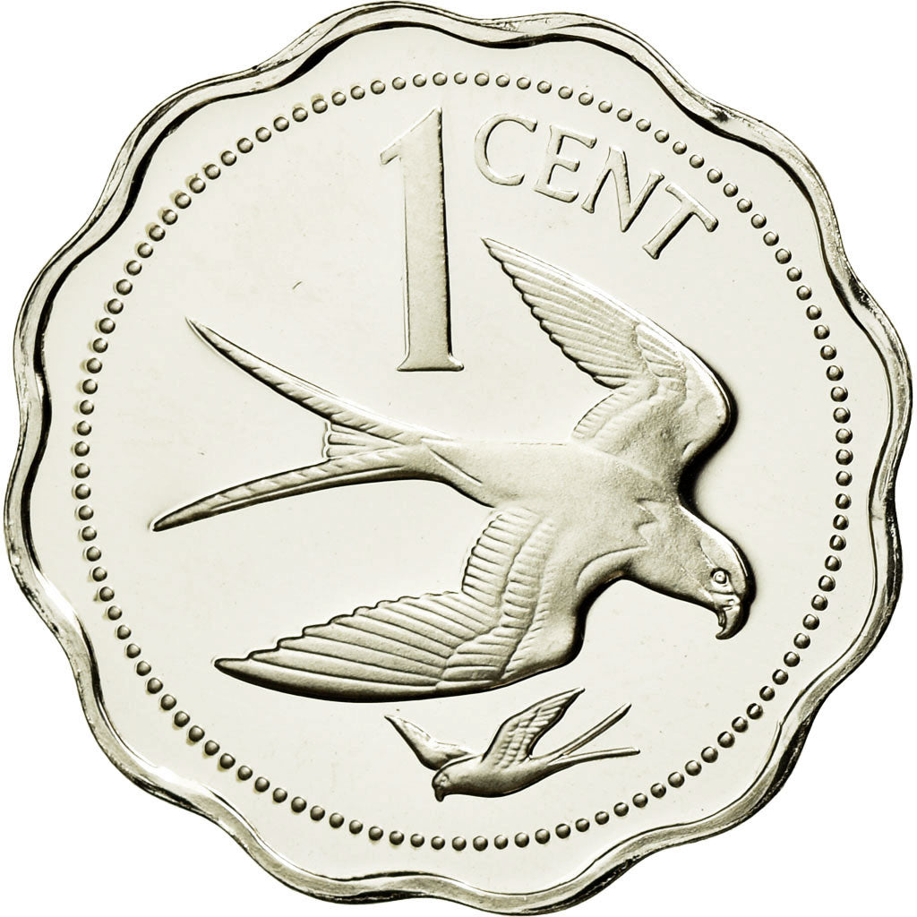 Coin, Belize, Cent, 1977, Franklin Mint, MS(65-70), Aluminum, KM:46b