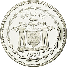 Coin, Belize, 5 Dollars, 1977, Franklin Mint, MS(65-70), Silver, KM:44a