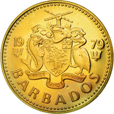 Coin, Barbados, 5 Cents, 1979, Franklin Mint, MS(65-70), Brass, KM:11