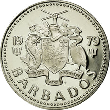 Coin, Barbados, 25 Cents, 1979, Franklin Mint, MS(65-70), Copper-nickel, KM:13