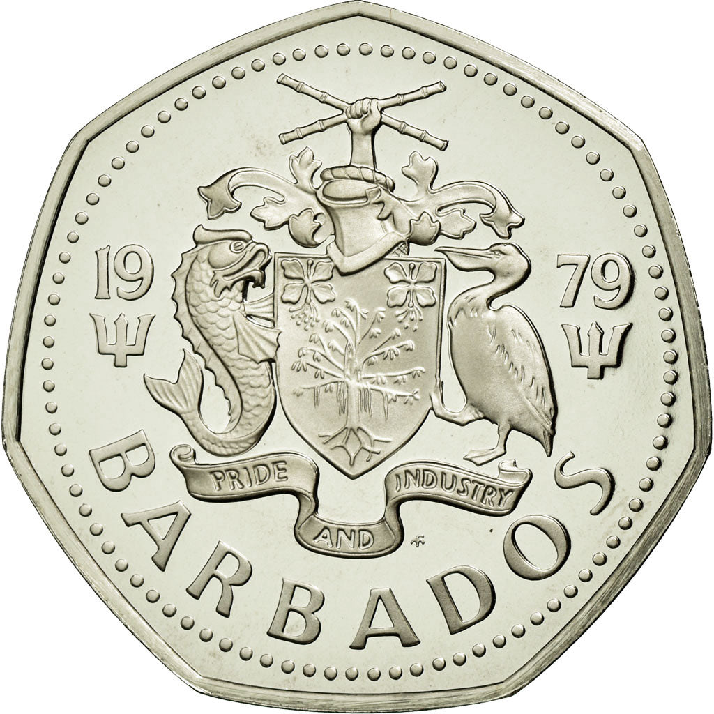 Coin, Barbados, Dollar, 1979, Franklin Mint, MS(65-70), Copper-nickel, KM:14.1