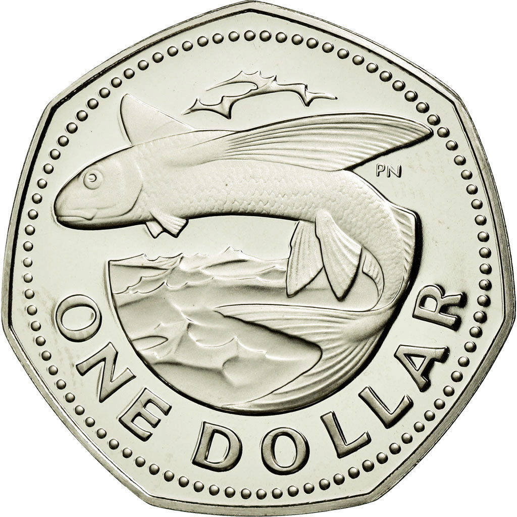 Coin, Barbados, Dollar, 1979, Franklin Mint, MS(65-70), Copper-nickel, KM:14.1