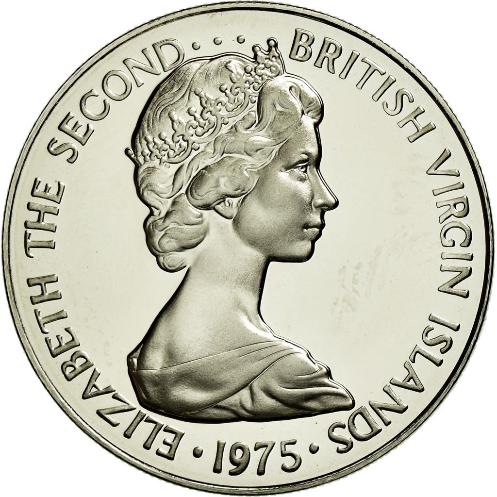 Coin, BRITISH VIRGIN ISLANDS, Elizabeth II, 10 Cents, 1975, Franklin Mint