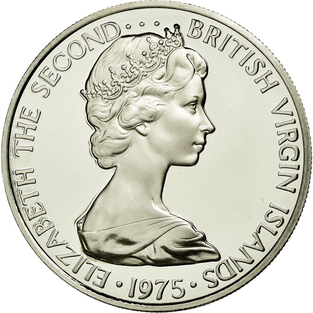 Coin, BRITISH VIRGIN ISLANDS, Elizabeth II, 25 Cents, 1975, Franklin Mint