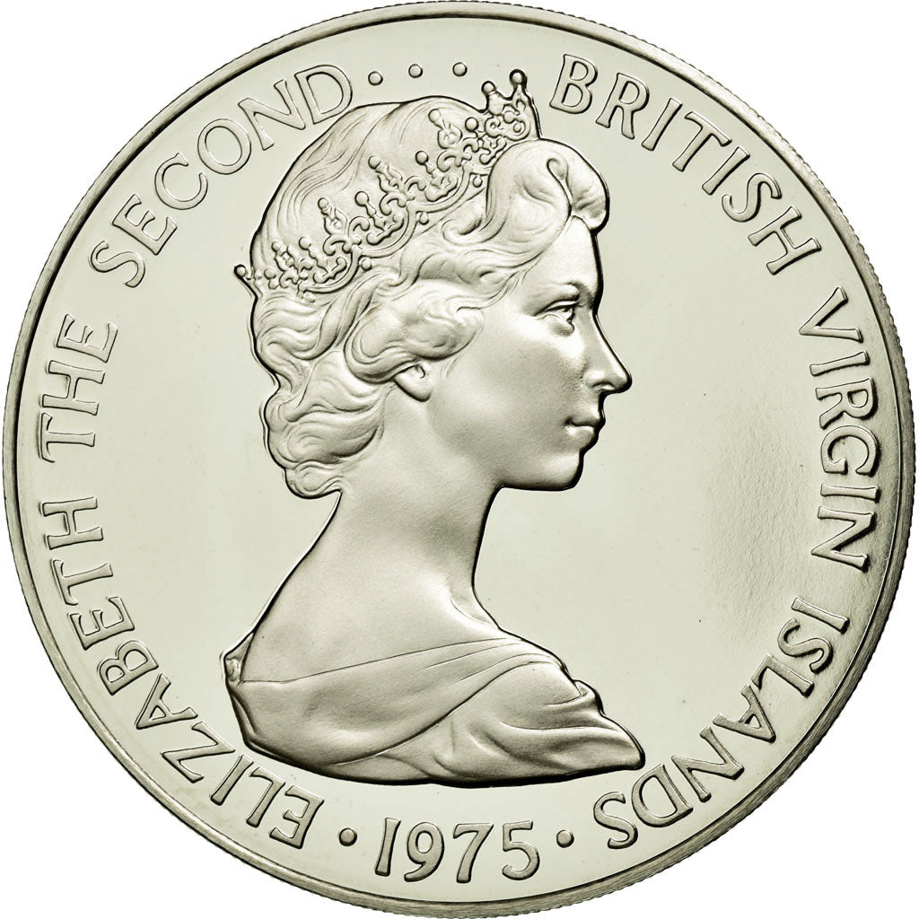 Coin, BRITISH VIRGIN ISLANDS, Elizabeth II, 50 Cents, 1975, Franklin Mint