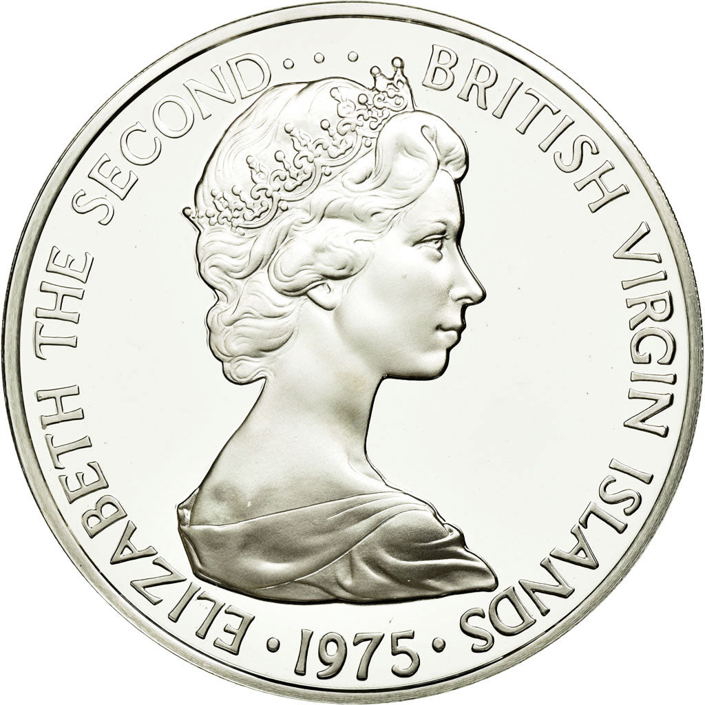 Coin, BRITISH VIRGIN ISLANDS, Elizabeth II, Dollar, 1975, Franklin Mint, U.S.A.