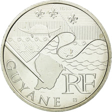 France, 10 Euro, Guyane, 2010, MS(63), Silver, KM:1654