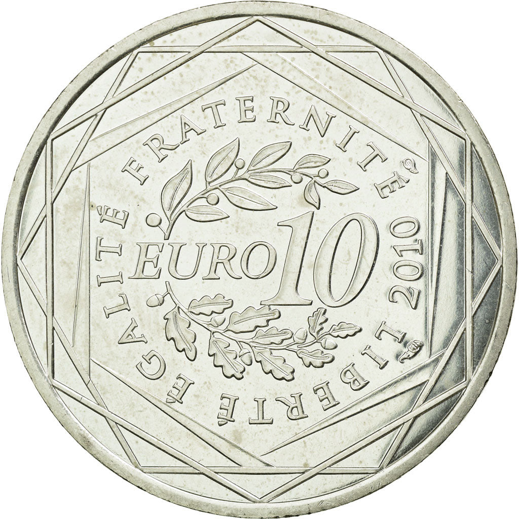 France, 10 Euro, Corse, 2010, MS(63), Silver, KM:1658