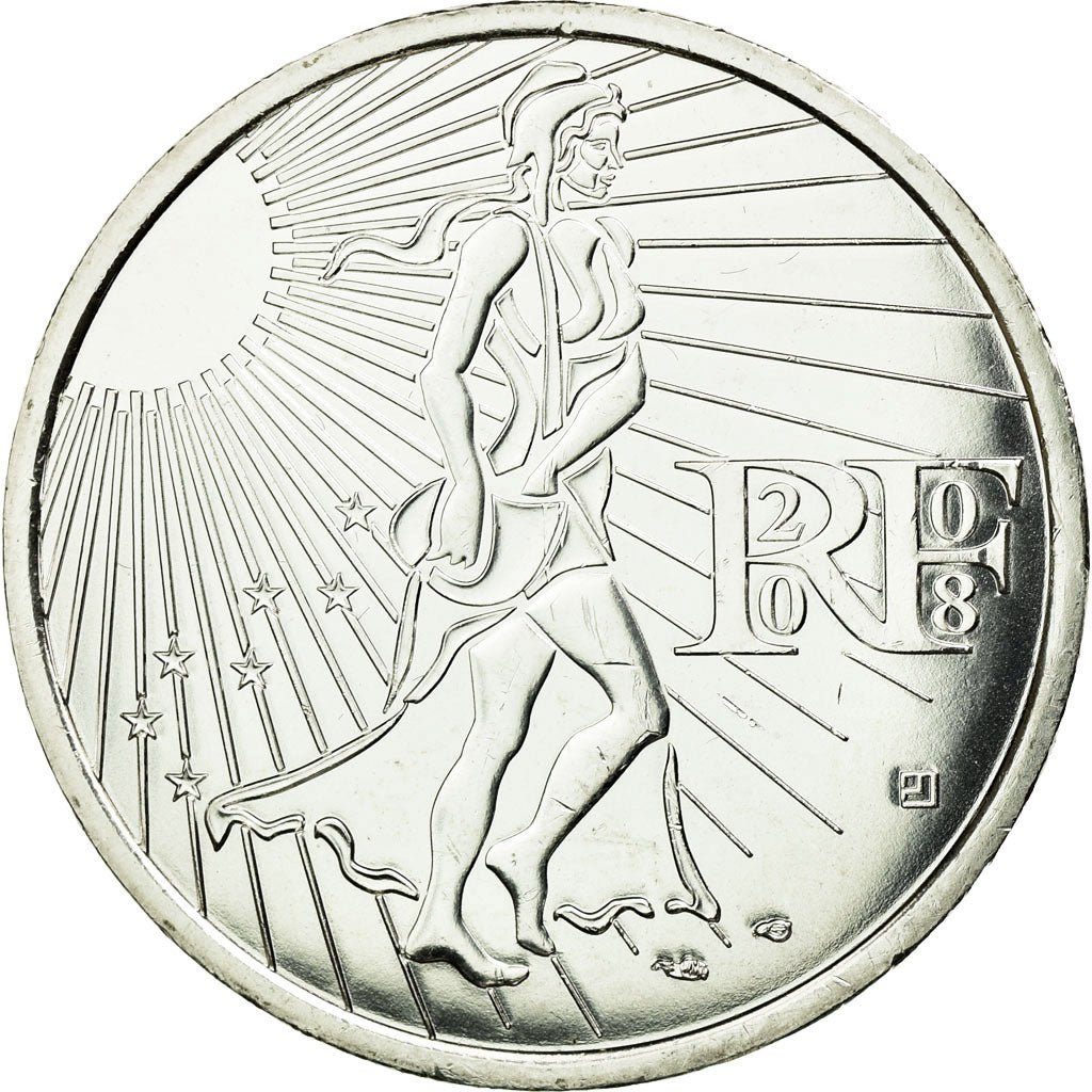 France, 15 Euro, 2008, MS(63), Silver, Gadoury:2, KM:1535