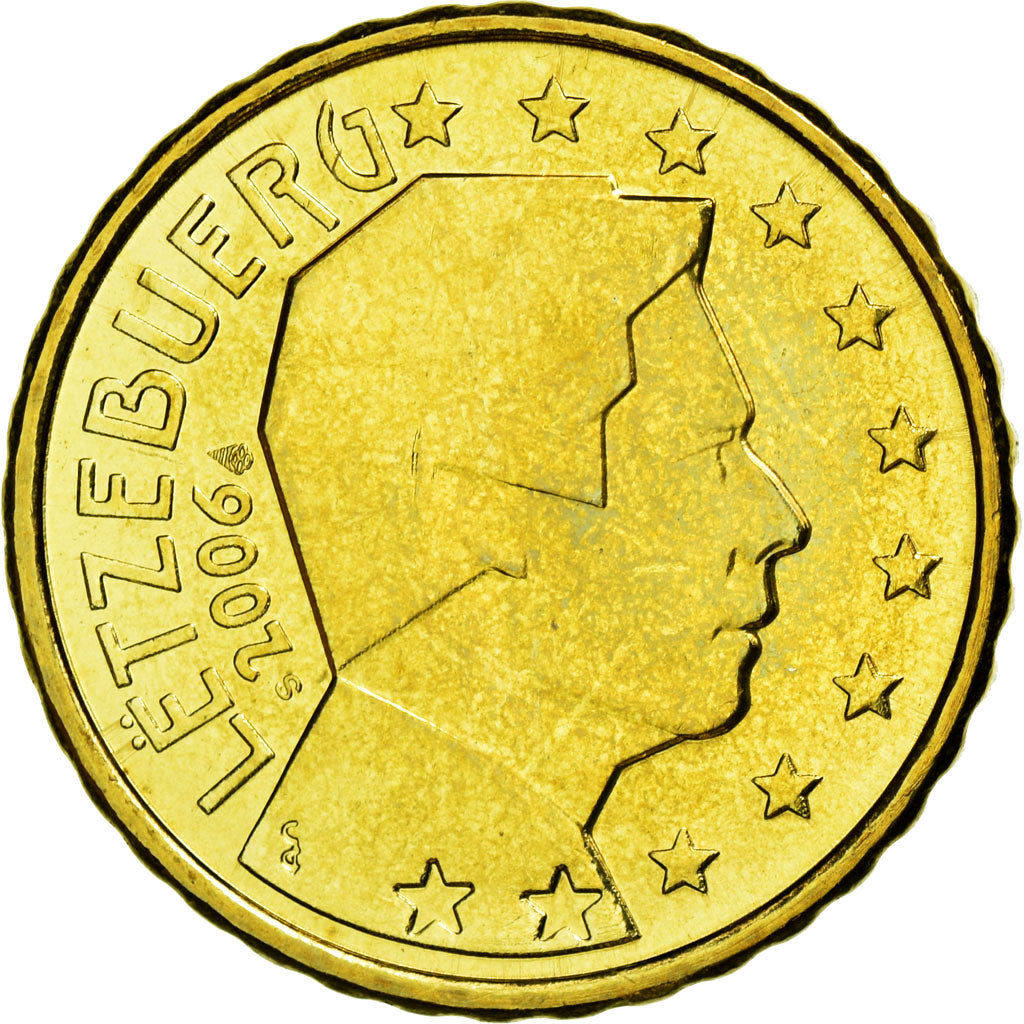 Luxembourg, 10 Euro Cent, 2006, MS(63), Brass, KM:78