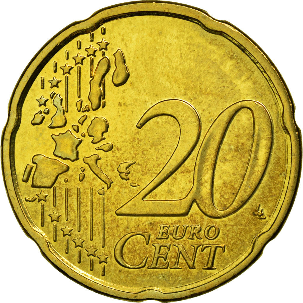 Luxembourg, 20 Euro Cent, 2005, MS(63), Brass, KM:79