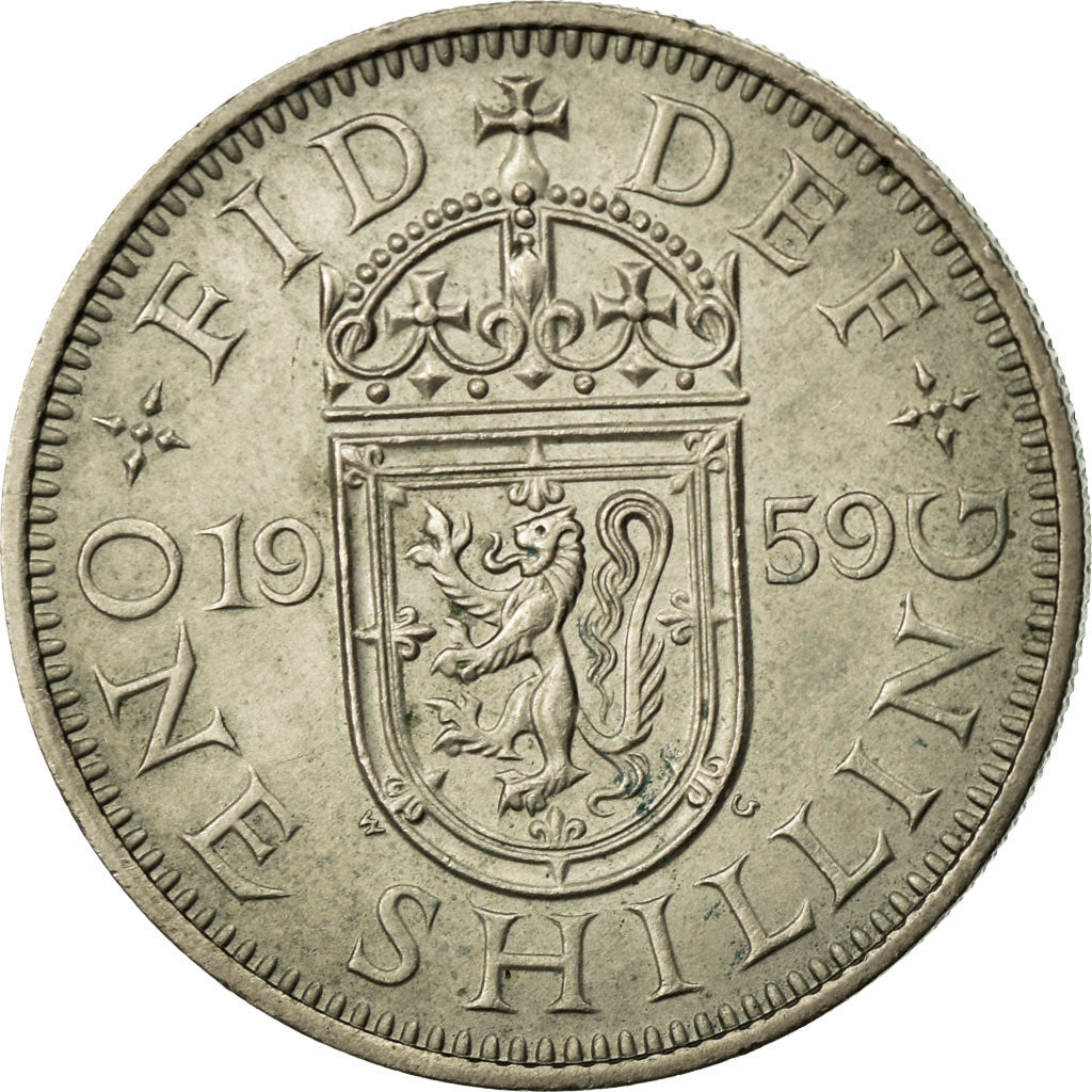 Coin, Great Britain, Elizabeth II, Shilling, 1959, EF(40-45), Copper-nickel