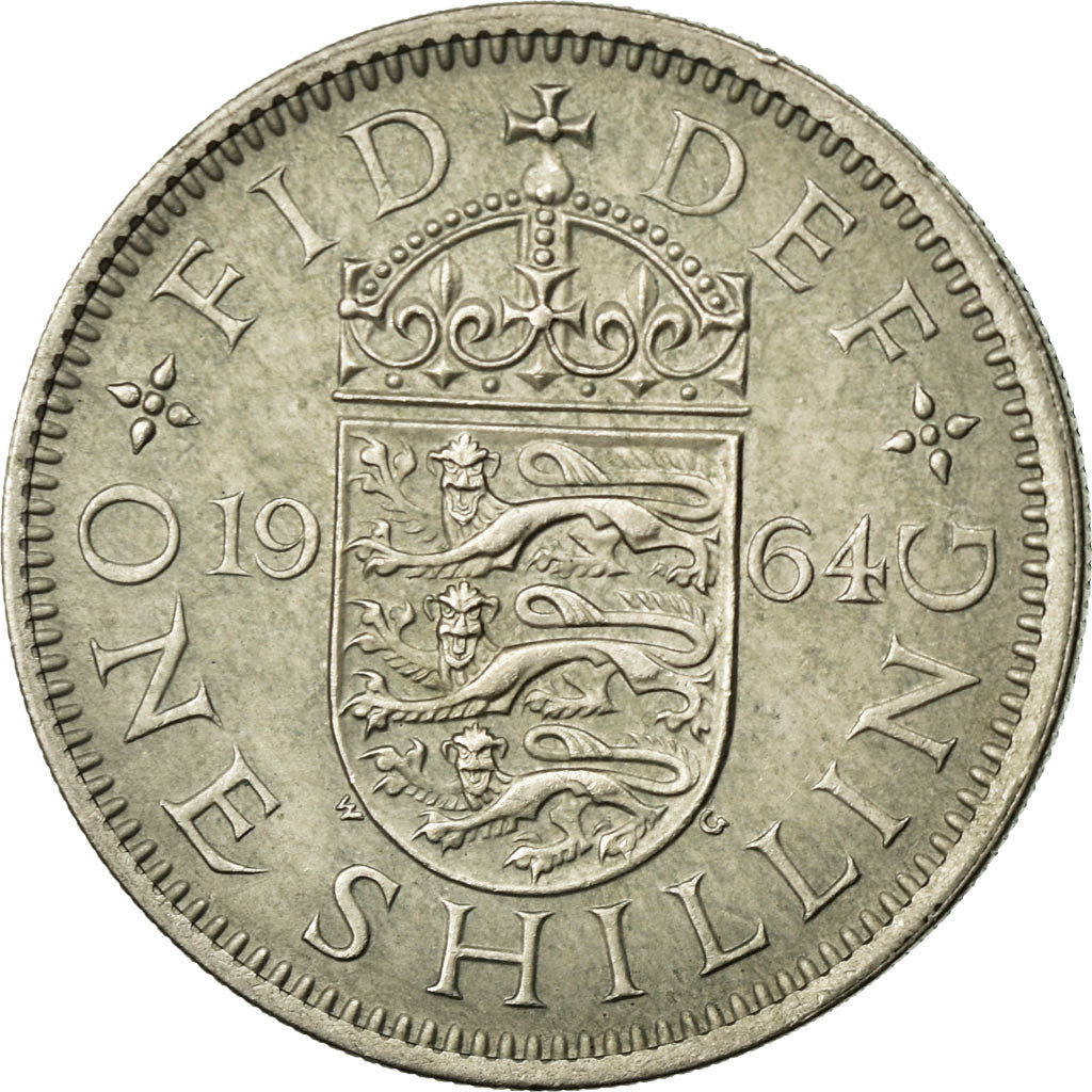 Coin, Great Britain, Elizabeth II, Shilling, 1964, EF(40-45), Copper-nickel