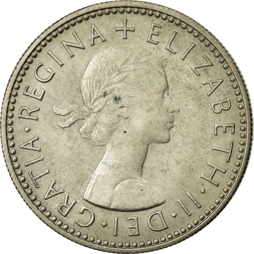 Coin, Great Britain, Elizabeth II, Shilling, 1964, EF(40-45), Copper-nickel