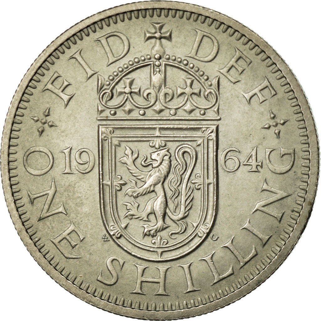 Coin, Great Britain, Elizabeth II, Shilling, 1964, EF(40-45), Copper-nickel