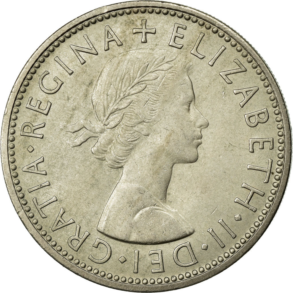 Coin, Great Britain, Elizabeth II, Florin, Two Shillings, 1962, EF(40-45)