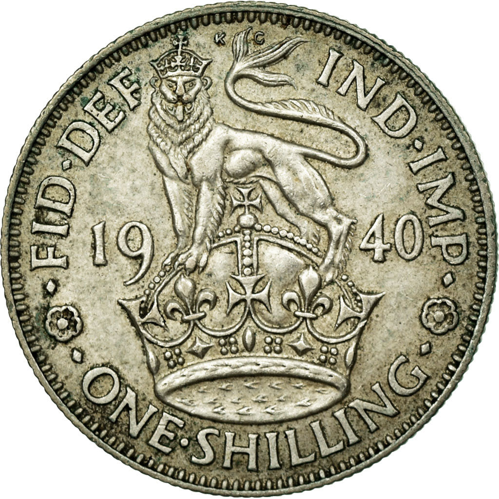 Coin, Great Britain, George VI, Shilling, 1940, EF(40-45), Silver, KM:853