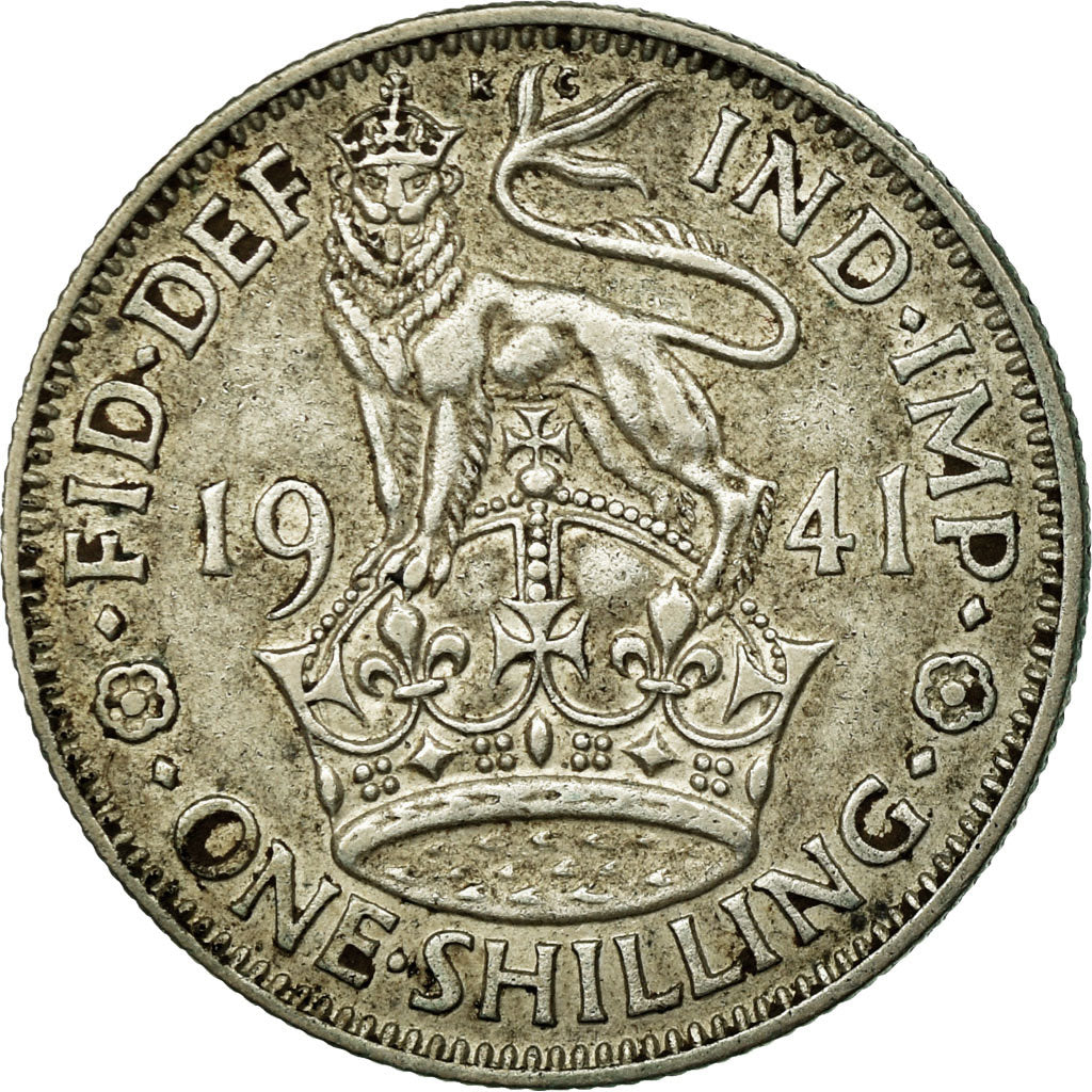 Coin, Great Britain, George VI, Shilling, 1941, EF(40-45), Silver, KM:853