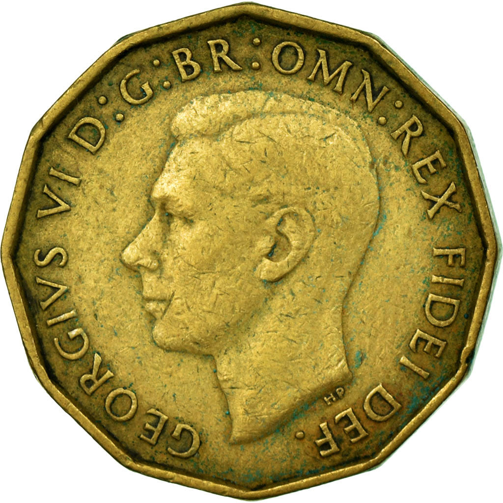 Coin, Great Britain, George VI, 3 Pence, 1950, EF(40-45), Nickel-brass, KM:873