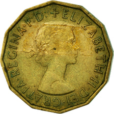 Moneta, Gran Bretagna, Elizabeth II, 3 Pence, 1957, BB, Nichel-ottone, KM:900