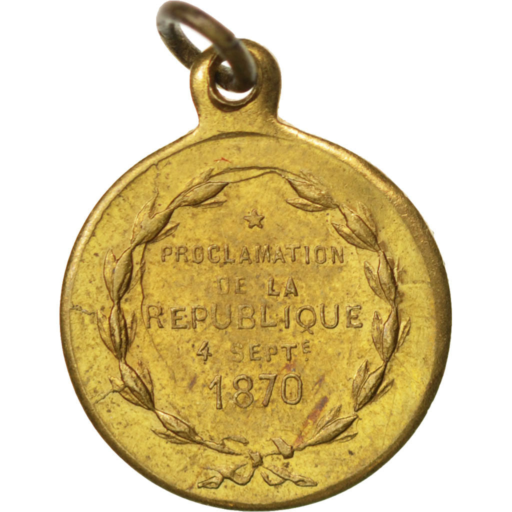 FRANCE, History, Government of National Defense, Medal, AU(55-58), Brass, 14,...