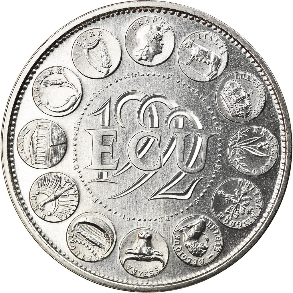 France, Médaille, Ecu Europa, Marianne, Politics, Society, War, 1992, Rodier