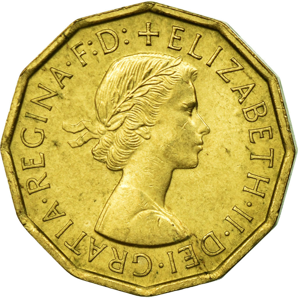 Moneta, Gran Bretagna, Elizabeth II, 3 Pence, 1965, BB, Nichel-ottone, KM:900