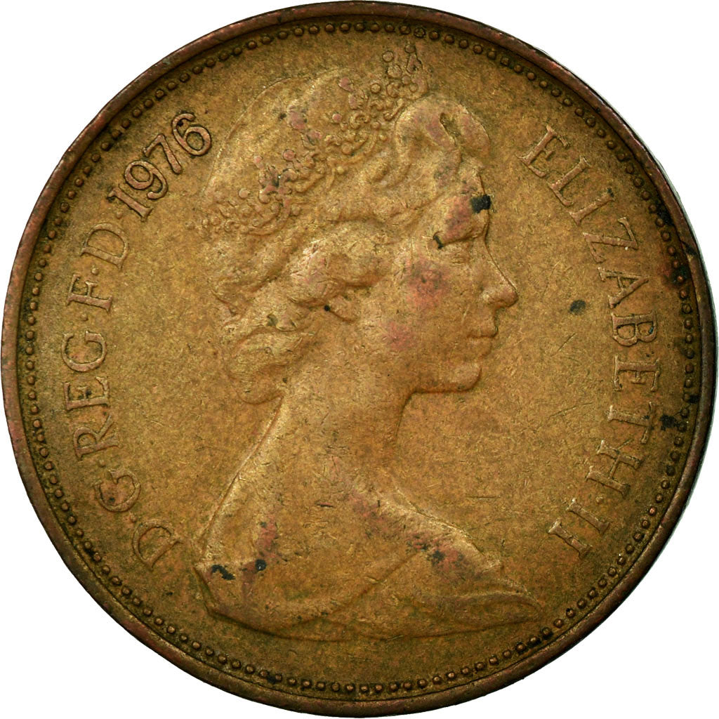 Moneta, Wielka Brytania, Elizabeth II, 2 New Pence, 1976, EF(40-45), Bronze