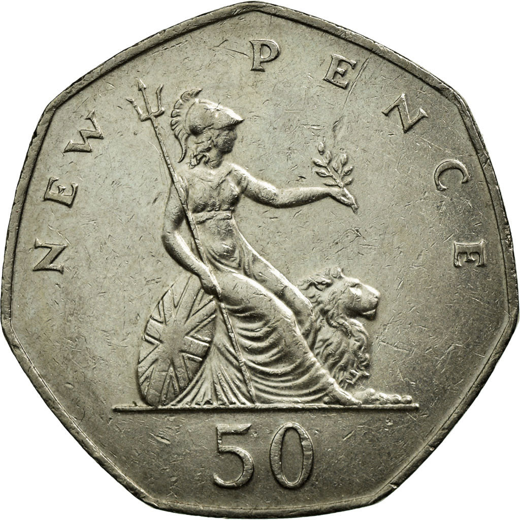 Moneda, Gran Bretaña, Elizabeth II, 50 New Pence, 1977, EBC, Cobre - níquel