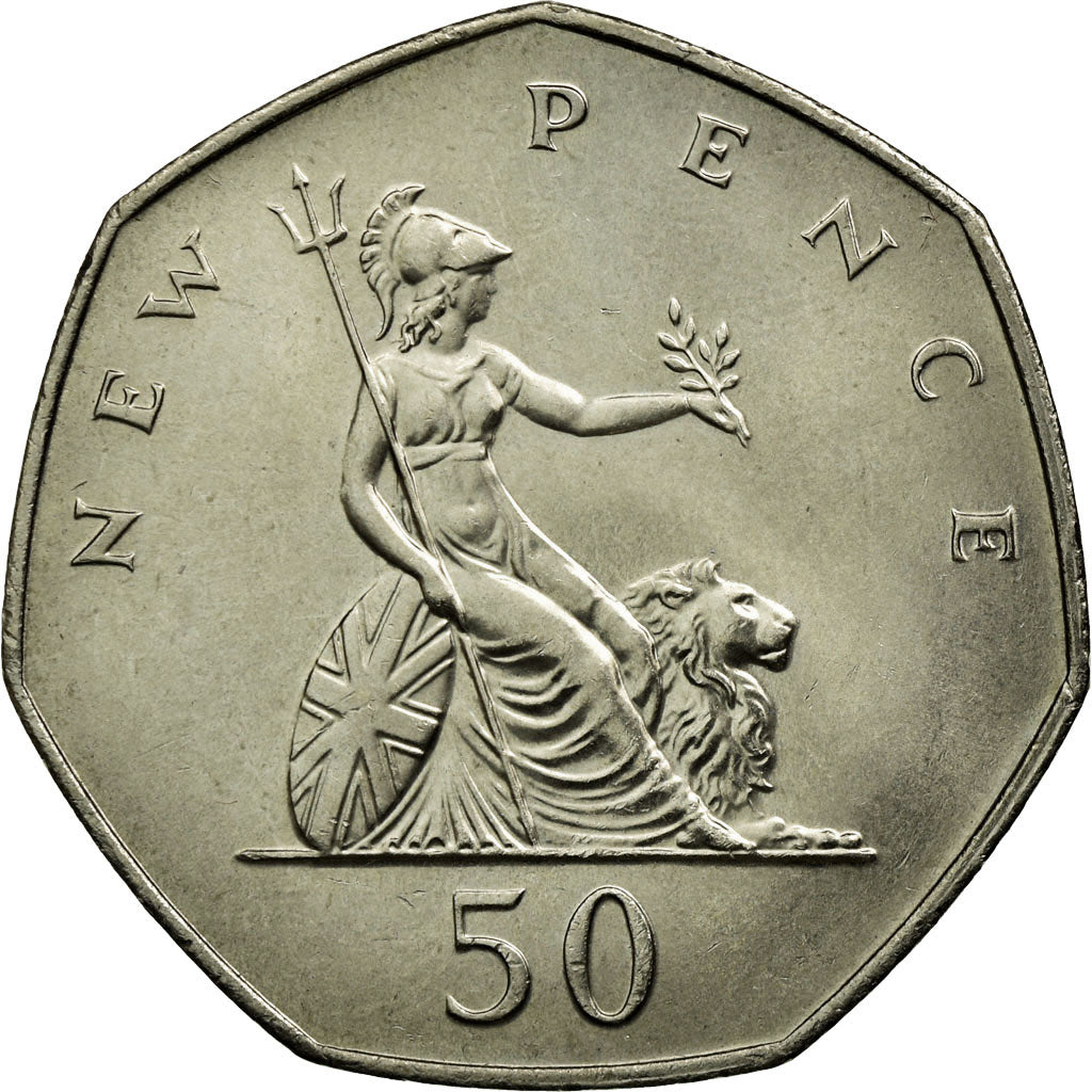 Coin, Great Britain, Elizabeth II, 50 New Pence, 1978, AU(55-58), Copper-nickel