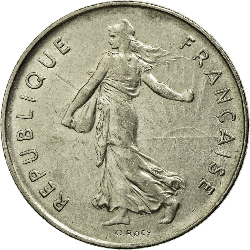 Coin, France, Semeuse, 5 Francs, 1977, Paris, AU(55-58), Nickel Clad