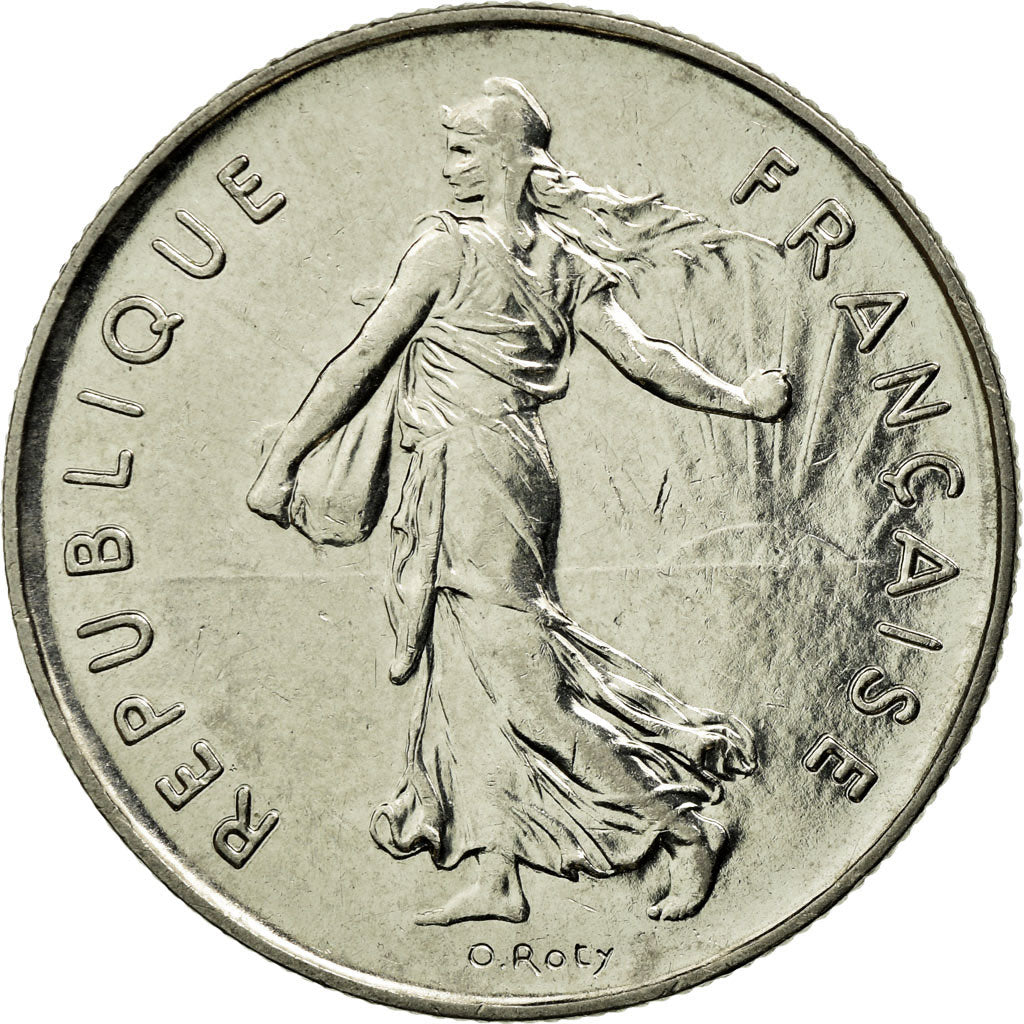 Coin, France, Semeuse, 5 Francs, 1977, Paris, AU(55-58), Nickel Clad