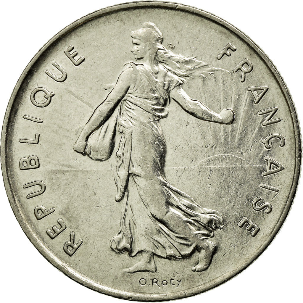 Coin, France, Semeuse, 5 Francs, 1977, Paris, AU(55-58), Nickel Clad