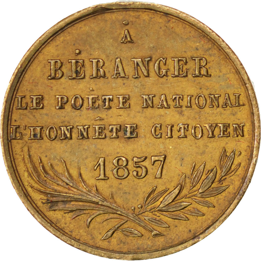 FRANCE, Arts & Culture, Second French Empire, Medal, AU(55-58), Brass, 16, 1.80