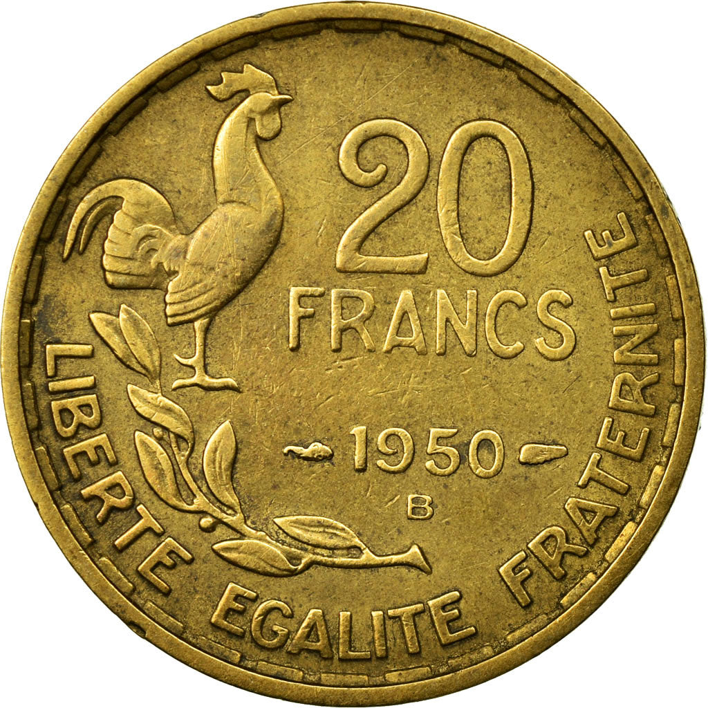 Monnaie, France, Guiraud, 20 Francs, 1950, Beaumont - Le Roger, TTB