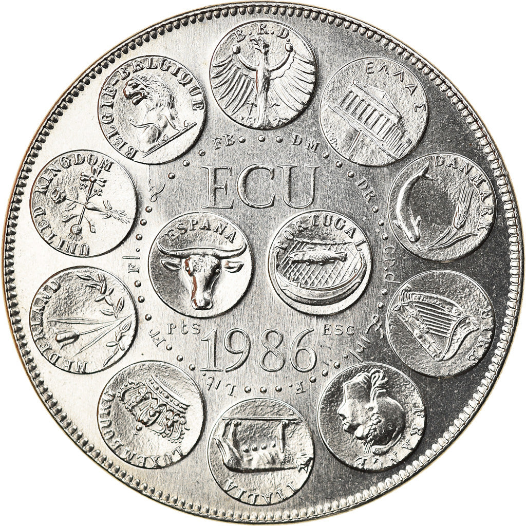 France, Médaille, Ecu Europa, Marianne, Politics, Society, War, 1986, Rodier