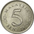 Munten, Maleisië, 5 Sen, 1973, Franklin Mint, PR, Copper-nickel, KM:2