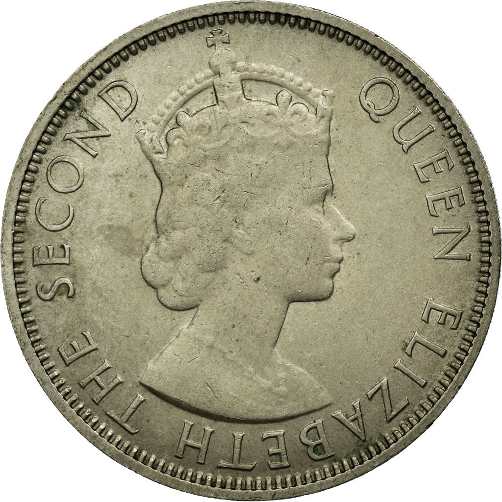 Monnaie, MALAYA & BRITISH BORNEO, 50 Cents, 1954, TTB, Copper-nickel, KM:4.1