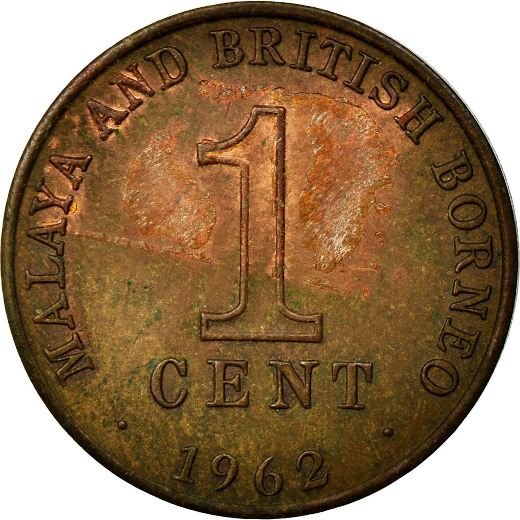 Coin, MALAYA & BRITISH BORNEO, Cent, 1962, VF(30-35), Bronze, KM:6