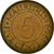 Moneda, Mauricio, Elizabeth II, 5 Cents, 1969, MBC, Bronce, KM:34
