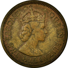 Coin, Mauritius, Elizabeth II, 2 Cents, 1956, VF(20-25), Bronze, KM:32