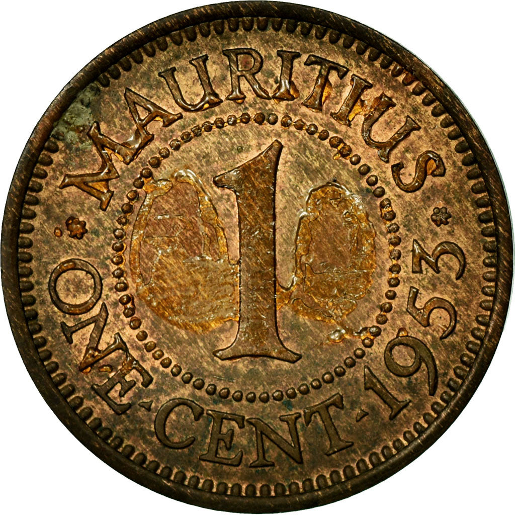Coin, Mauritius, Elizabeth II, Cent, 1953, VF(30-35), Bronze, KM:31