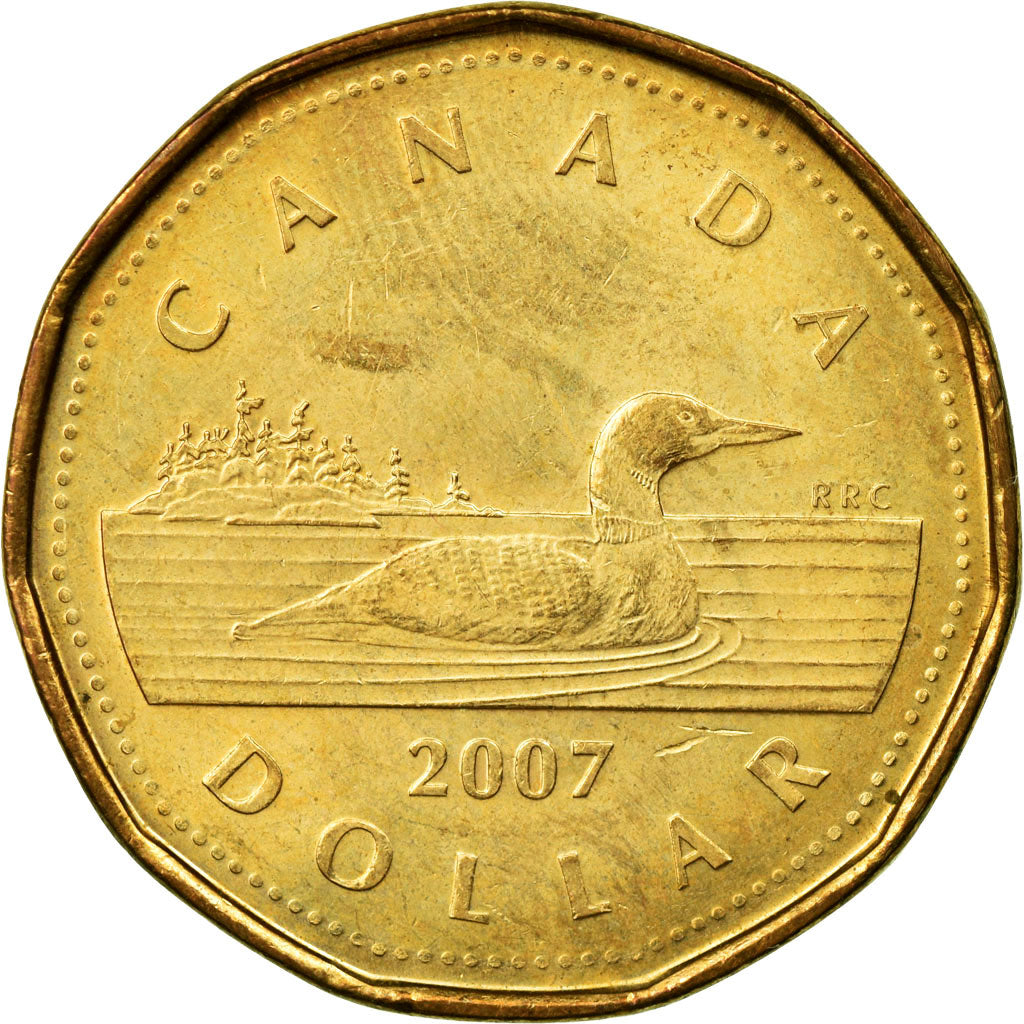 Coin, Canada, Elizabeth II, Dollar, 2007, Royal Canadian Mint, Winnipeg