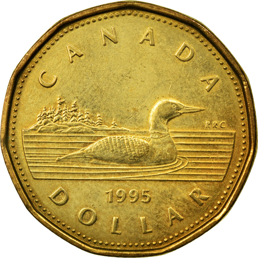 Moeda, Canadá, Elizabeth II, Dollar, 1995, Royal Canadian Mint, Ottawa