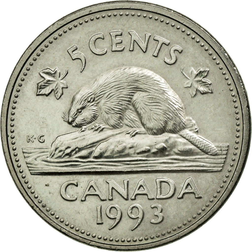 Münze, Kanada, Elizabeth II, 5 Cents, 1993, Royal Canadian Mint, Ottawa, SS